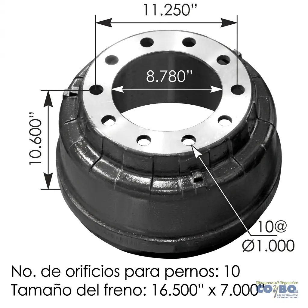 TAMBOR 16.5X11.25X10.62X7.62X8.78 UNIL - Miniatura 2