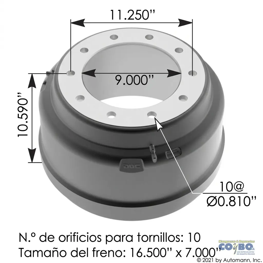TAMBOR 16.5*10.62*7.81*9*11.25*10 - Imagen 1