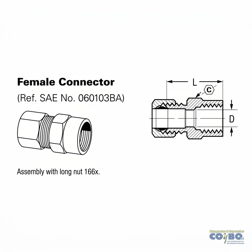 FITTING MANG 3/16 H NPT 1/8 - Miniatura 2