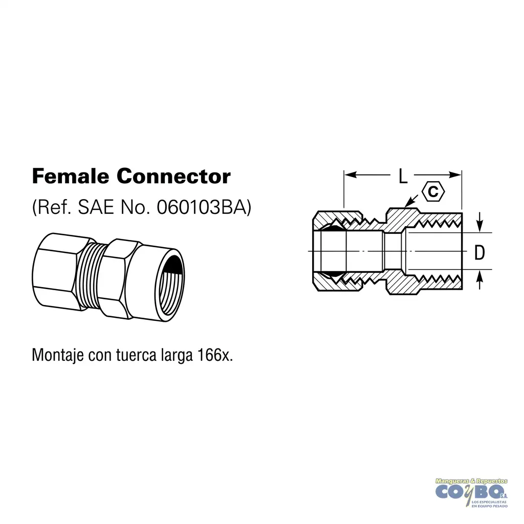 FITTING MANG 5/16 H NPT 1/8 - Miniatura 2
