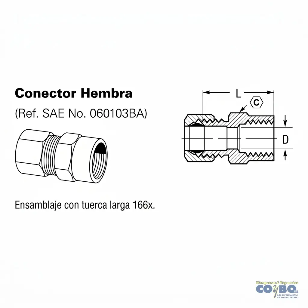 FITTING MANG 1/2 H NPT 3/8 - Miniatura 2