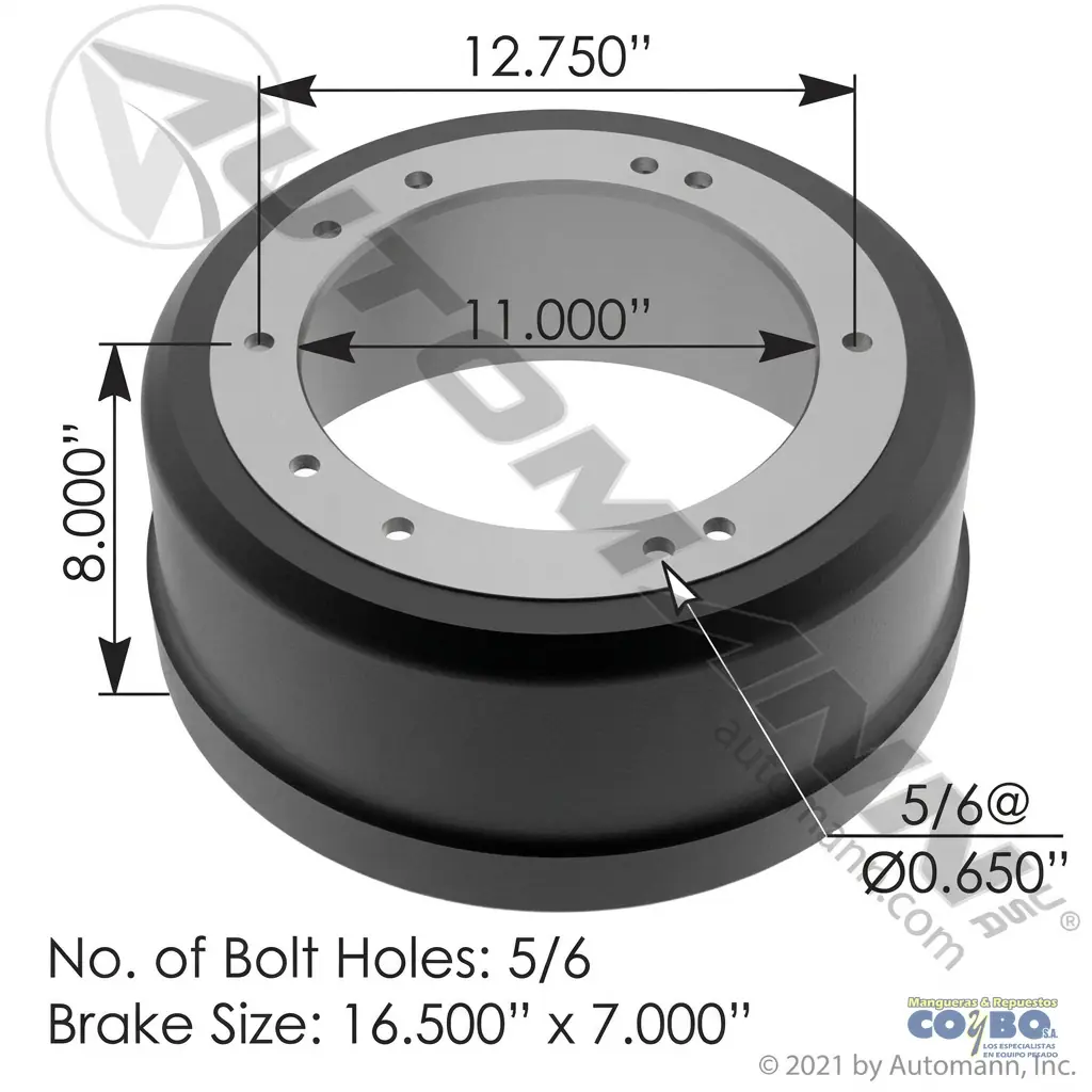 TAMBOR 16.5X11X12.5X8X5 6H REN EM32630 - Imagen 1