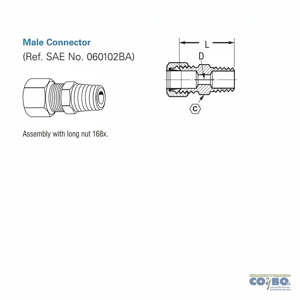 FITTING MANG 5/8 M NPT 1/2 - Miniatura 2