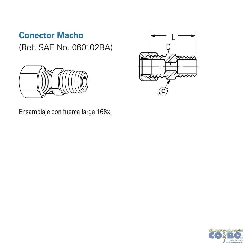 FITTING MANG 1/8 M NPT 1/8 - Miniatura 2