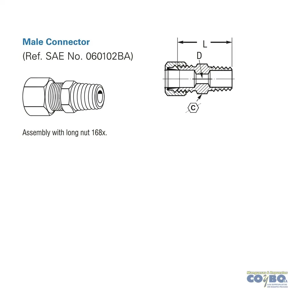 FITTING MANG 3/8 M NPT 1/8 - Miniatura 2