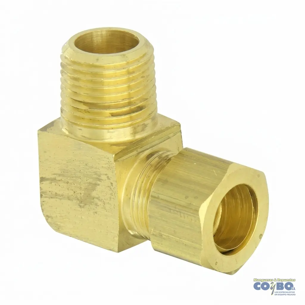 FITTING 90 MANG 3/8 M NPT 1/8 - Imagen 1