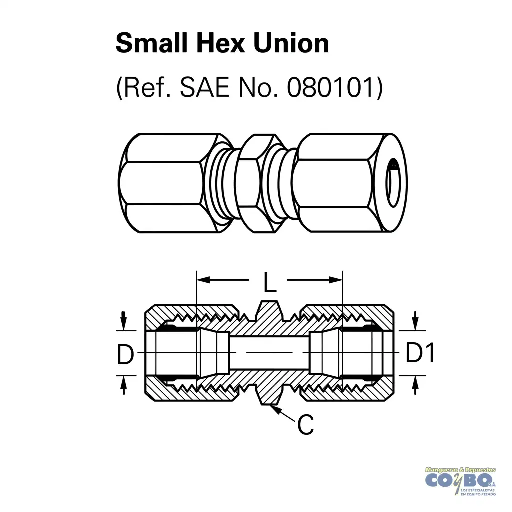 UNION COMPRESION 1/4 - Miniatura 2