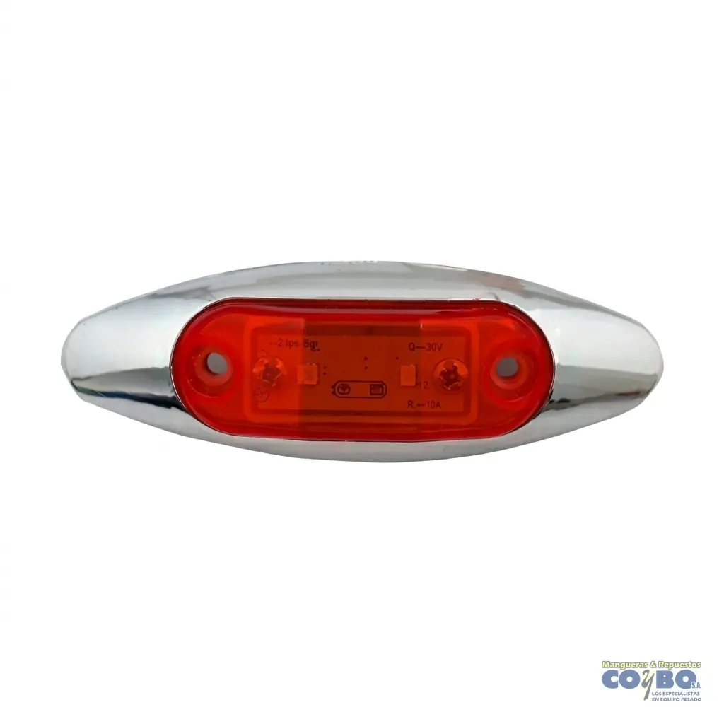FAROL OVALADO MINI ROJO 2 LED MV - Imagen 1