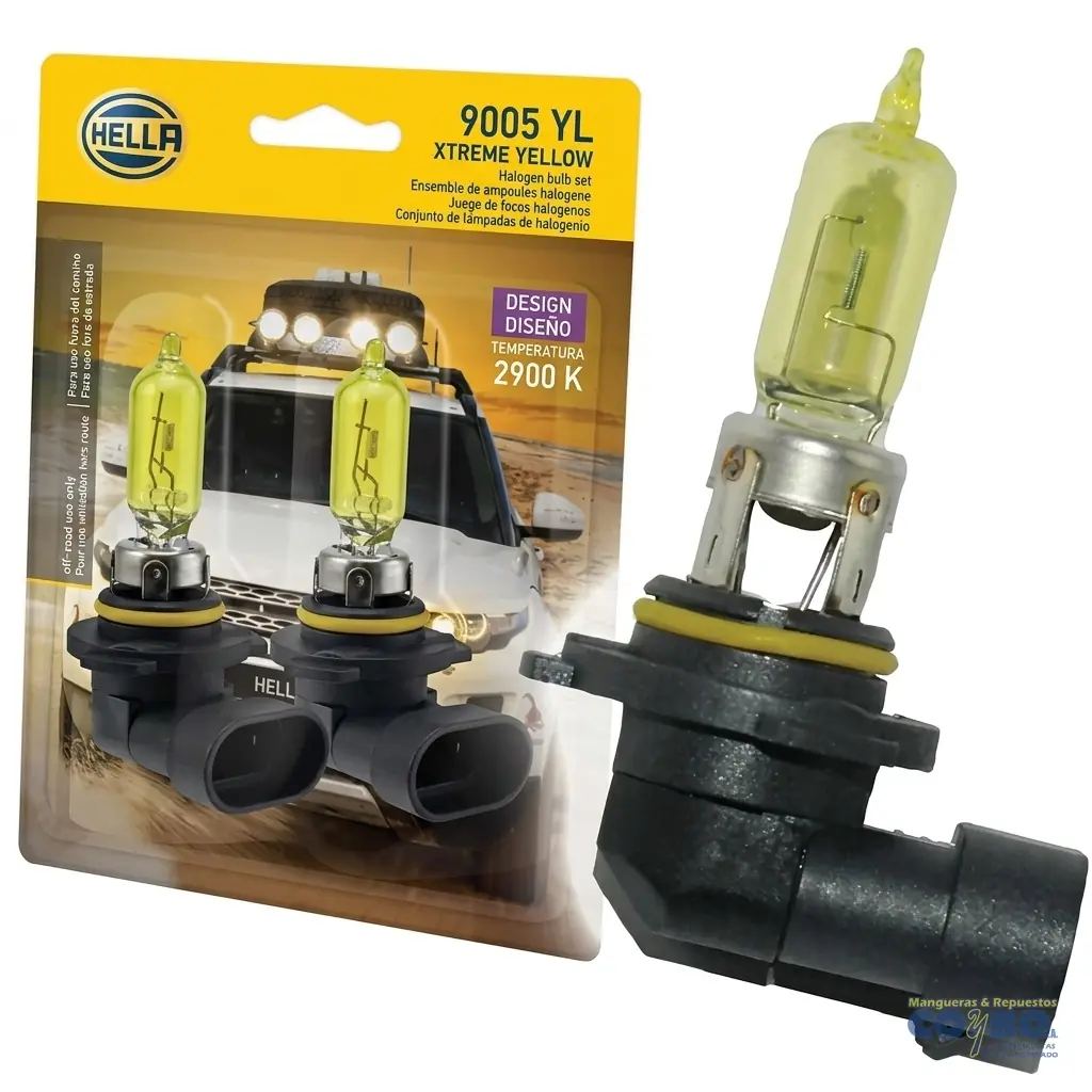 SET BOMBILLO 9005 AMBAR 12V. 95W HELLA - Imagen 1
