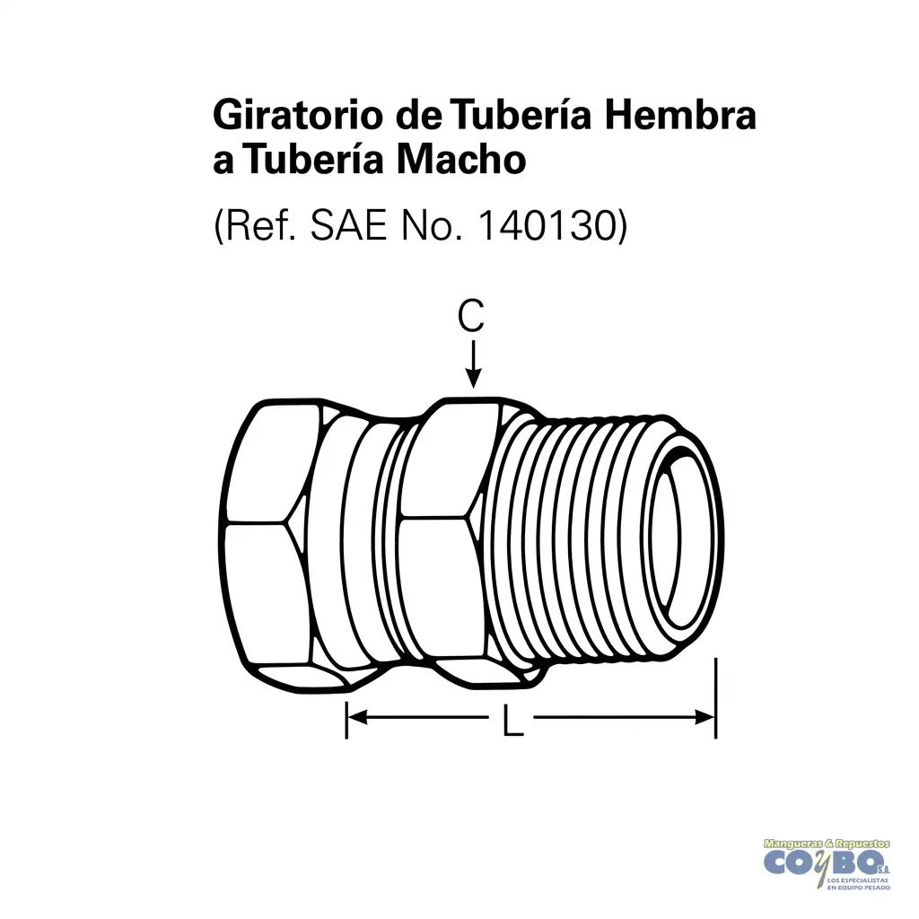 CONEC 9205 H NPSM 1/4-M NPT 1/8 - Miniatura 2