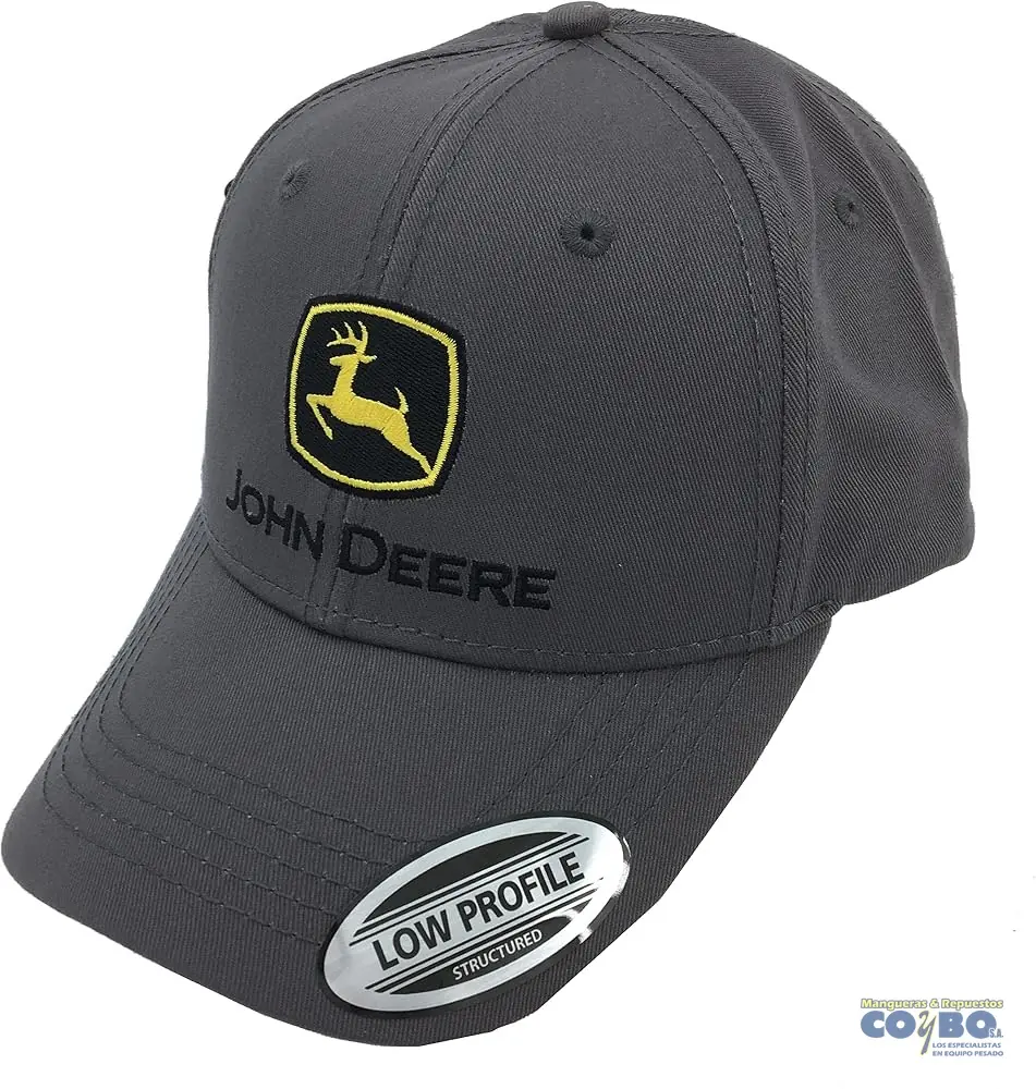GORRA JOHN DEERE GRIS TODA TELA