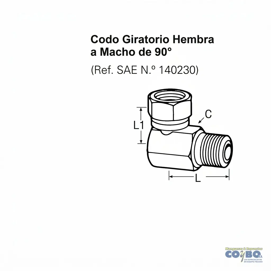 CONEC 9405 90 H NPSM 3/8-M NPT 1/2 - Miniatura 2