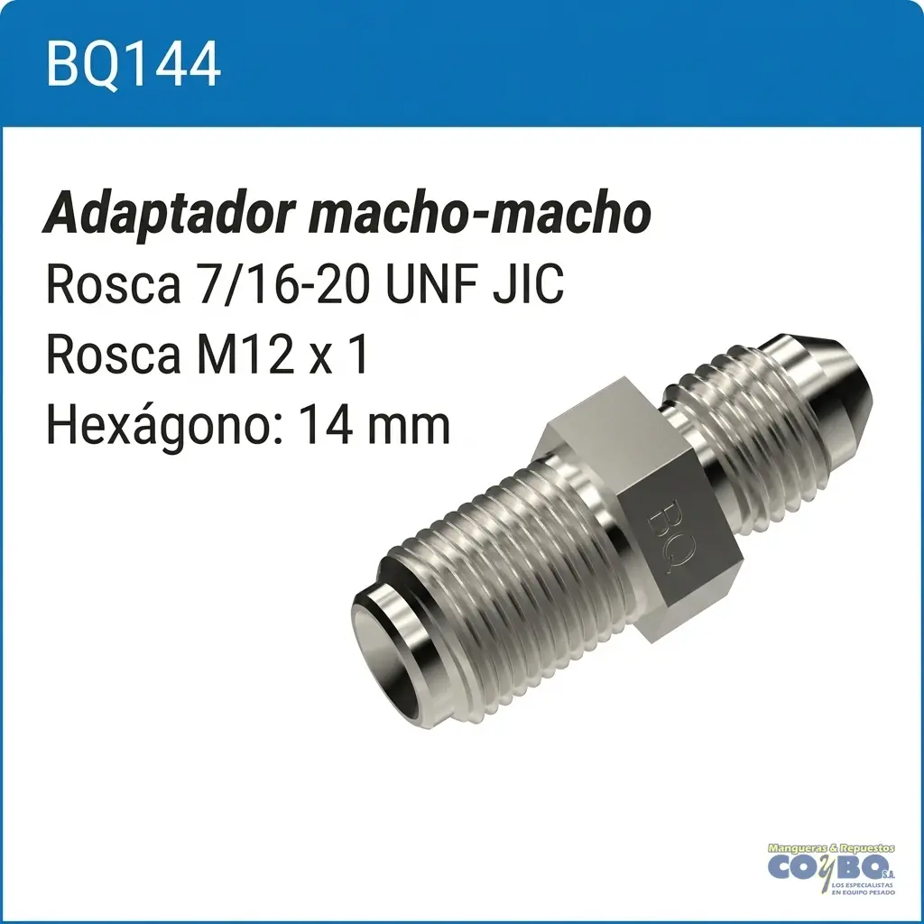 CONEC M 12X1 A M JIC 1/4 - Imagen 1