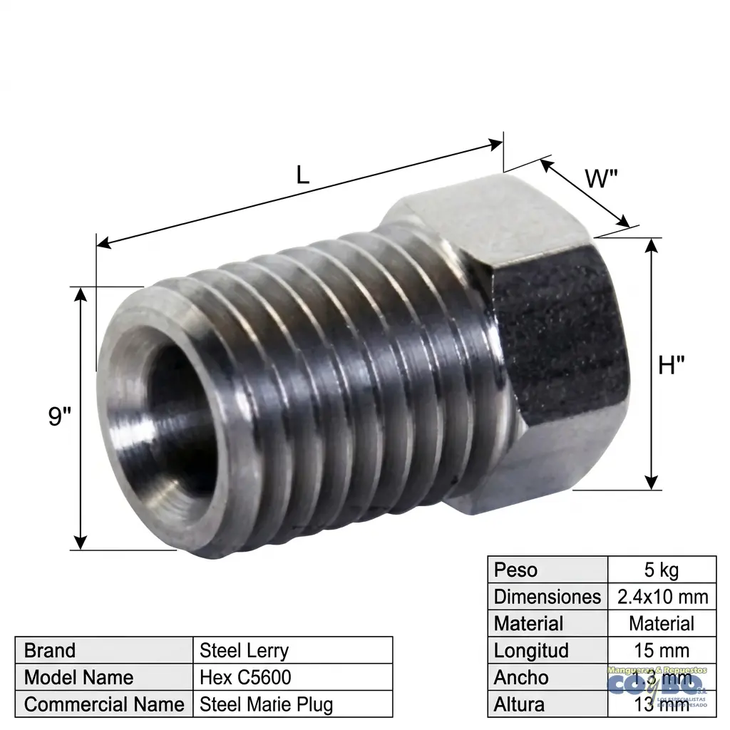 TUERCA MACHO M12X1 TUBO 3/16" - Imagen 1