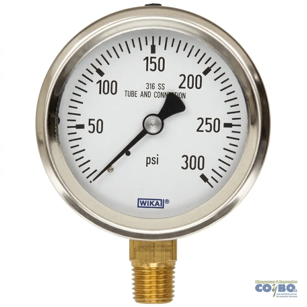 MANOMETRO C/GLICER0-300PSI 21/2" 003556 - Imagen 1
