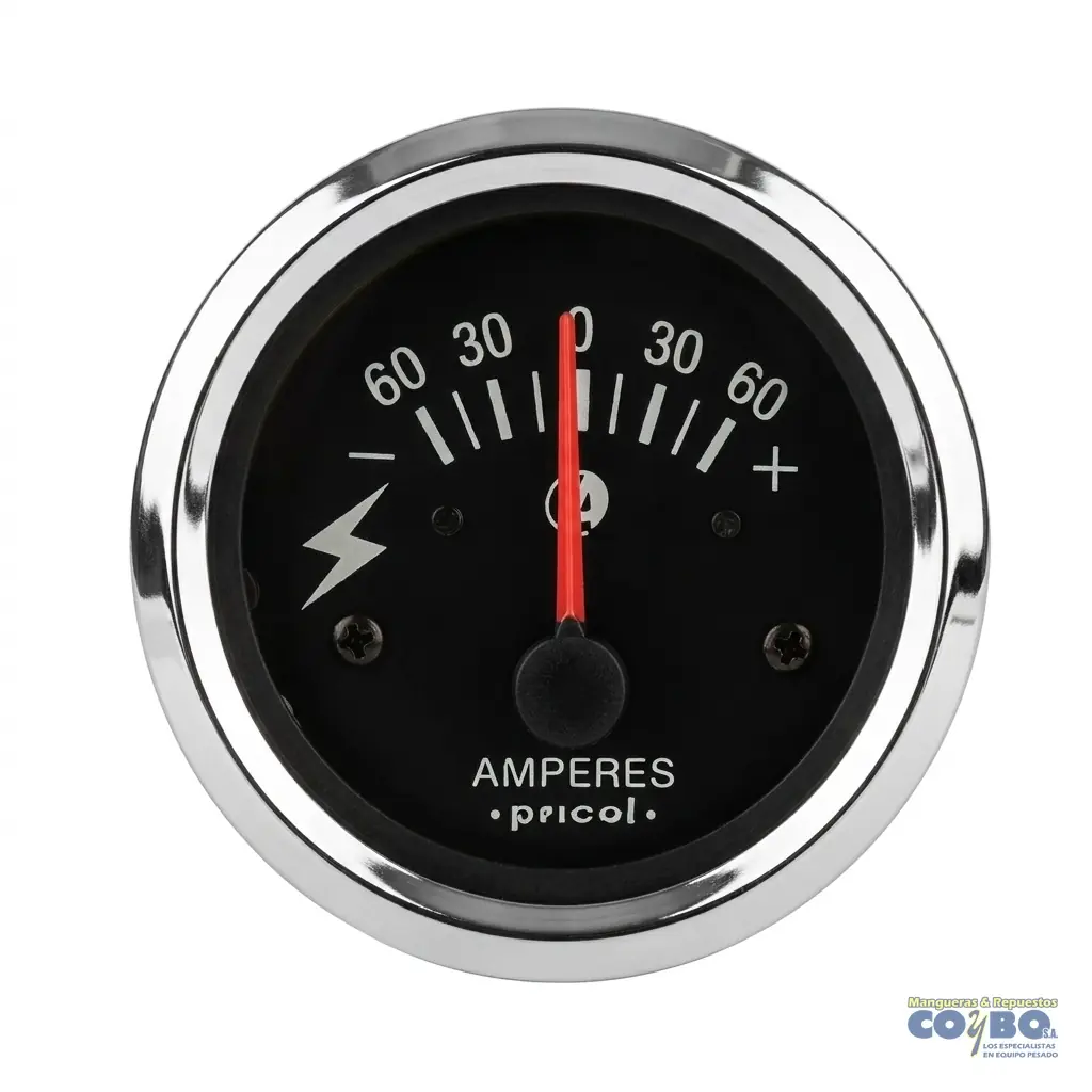 MARCADOR AMPERIMETRO 12V PRICOL -60 A 60 - Imagen 1