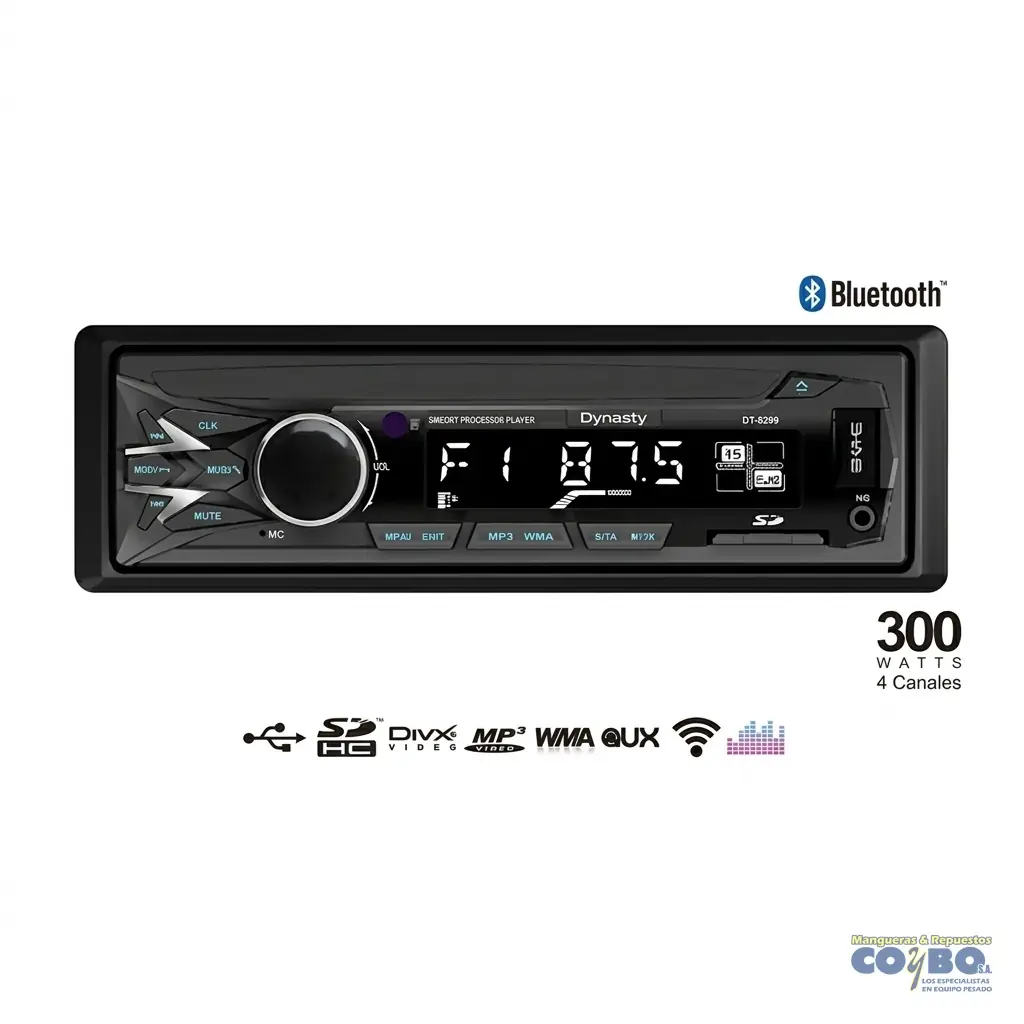 RADIO AM/FM BLUETOOTH MP3 USB AUX SD WMA - Imagen 1