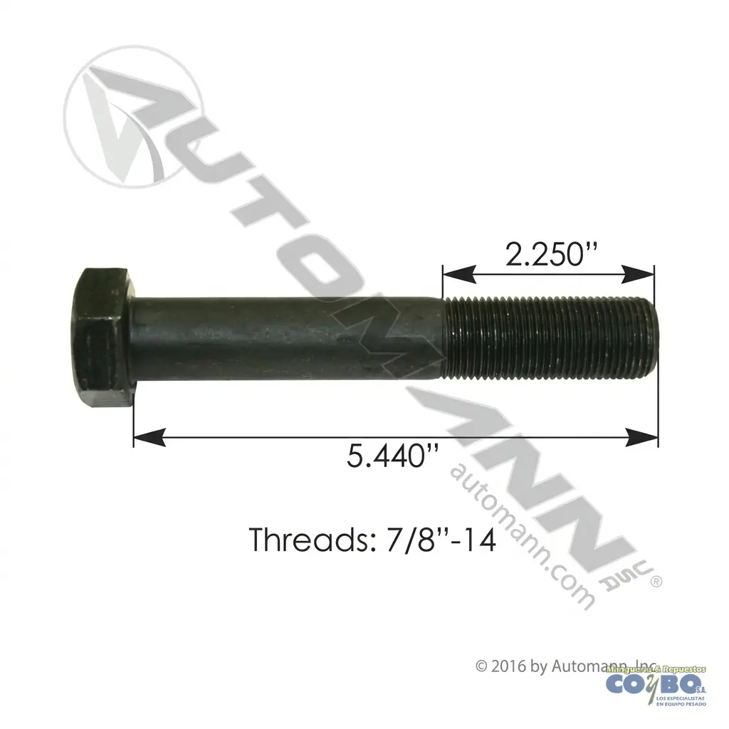 TORNILLO 7/8*5 1/4 RF MACK - Miniatura 2