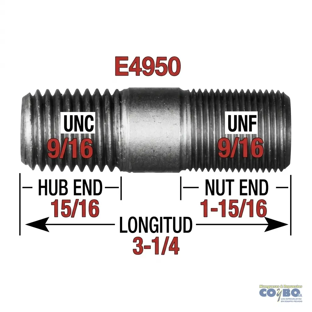 ESPARRAGO 9/16X3.5 NF/NC 13-7018 - Miniatura 3