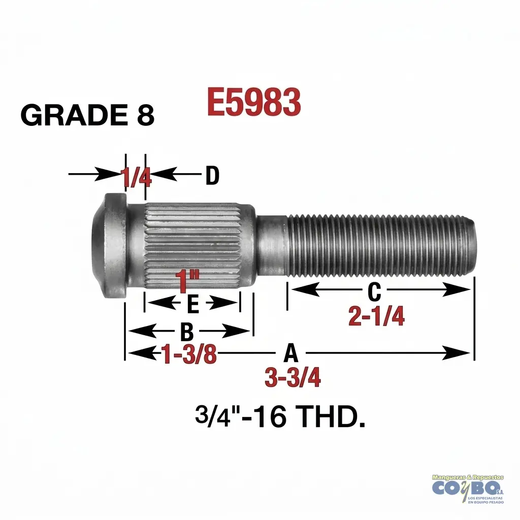 TACO RUEDA ARO DISCO  3/4 X 3-3/4 LH - Imagen 1