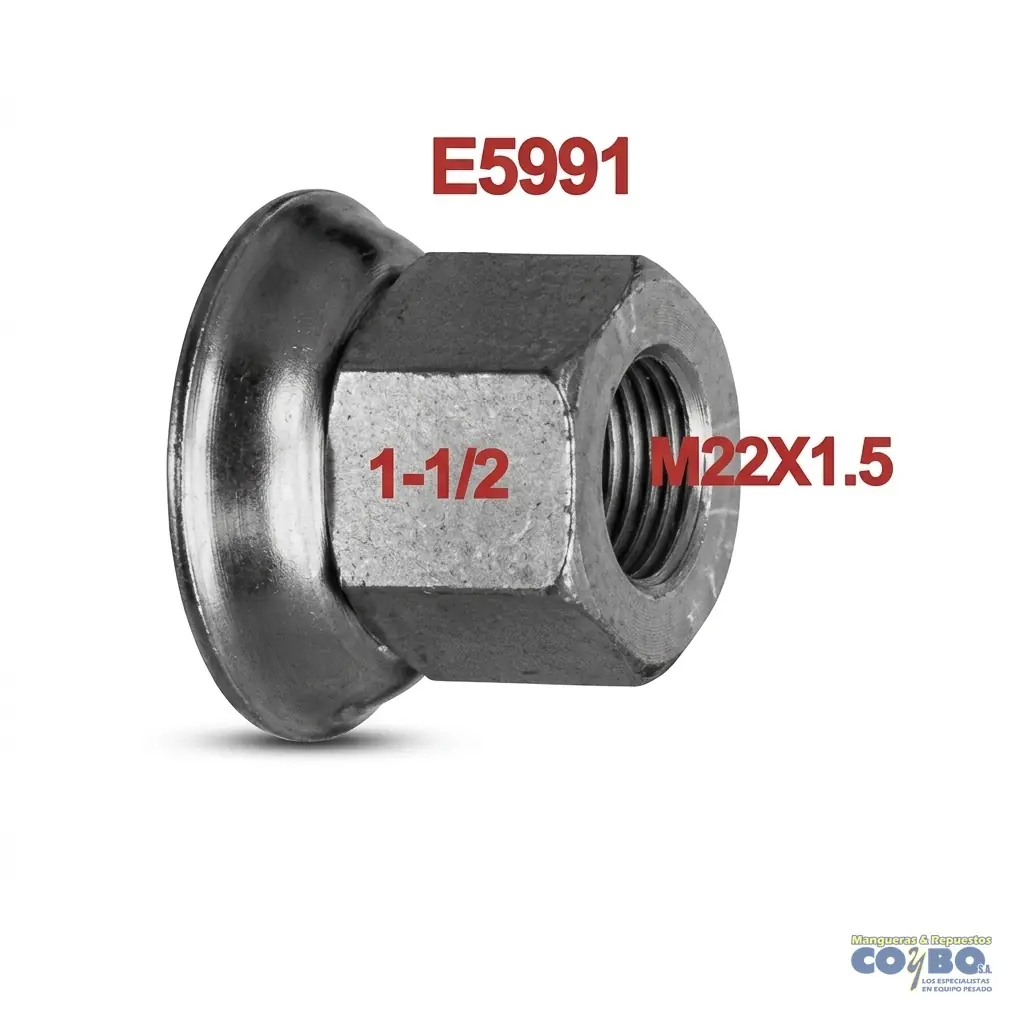 TUERCA 22MM.X1.5 ARO 8H CUERPO GDE 881M - Miniatura 5