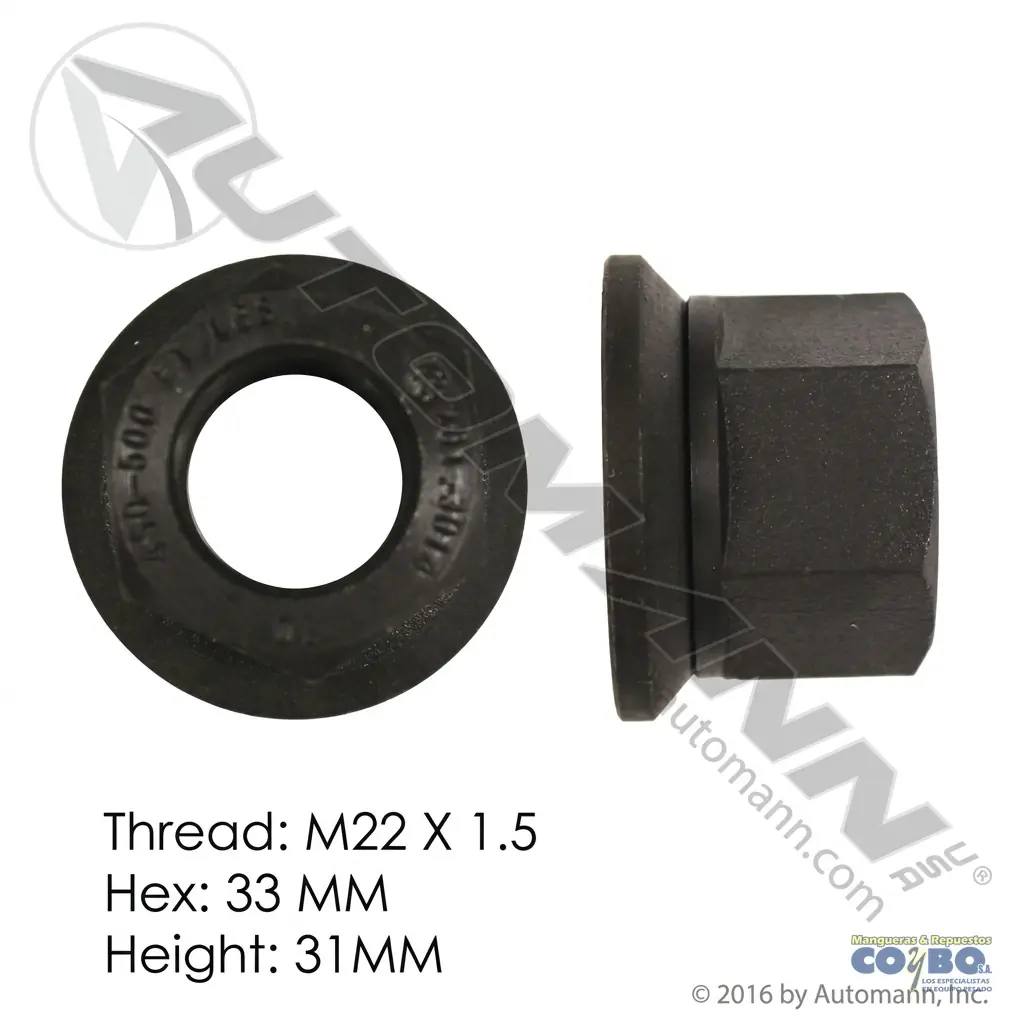TUERCA 22M X 1.5 CUERPO PEQ - Imagen 1