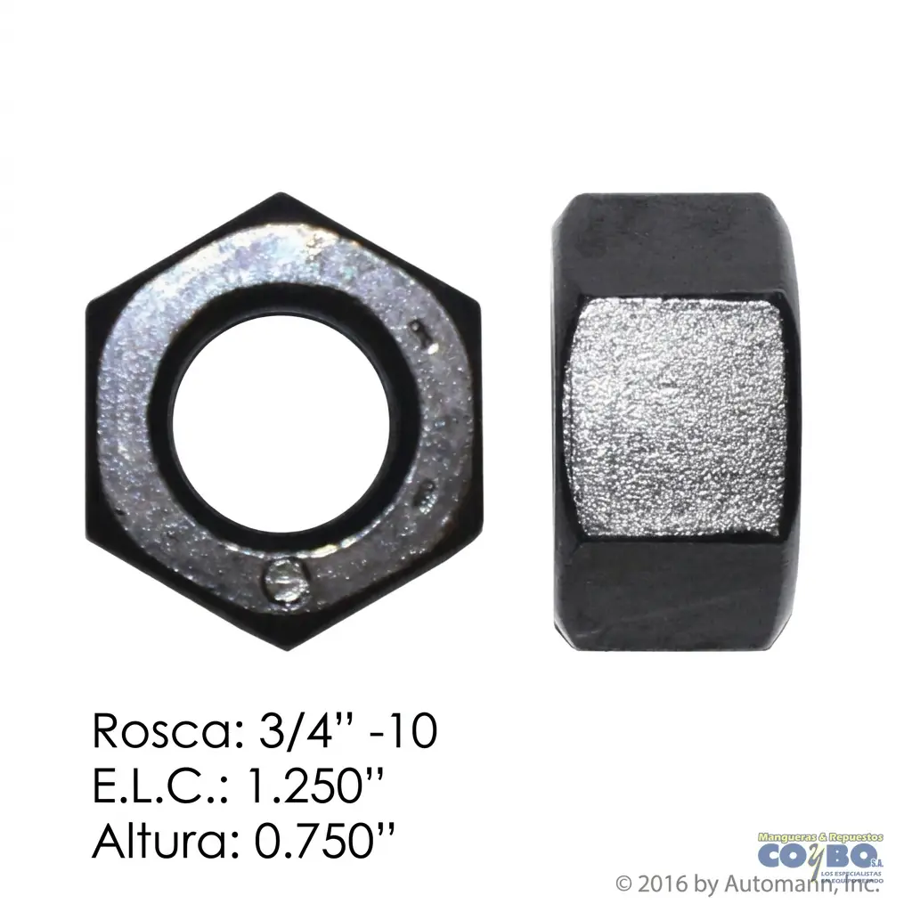 TUERCA RANA 3/4 -10" RO - Imagen 1
