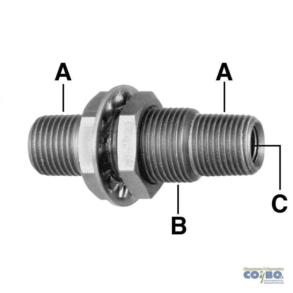 CONECTOR PARA CHASIS MACHO 1/2NPT A HEMB - Imagen 1