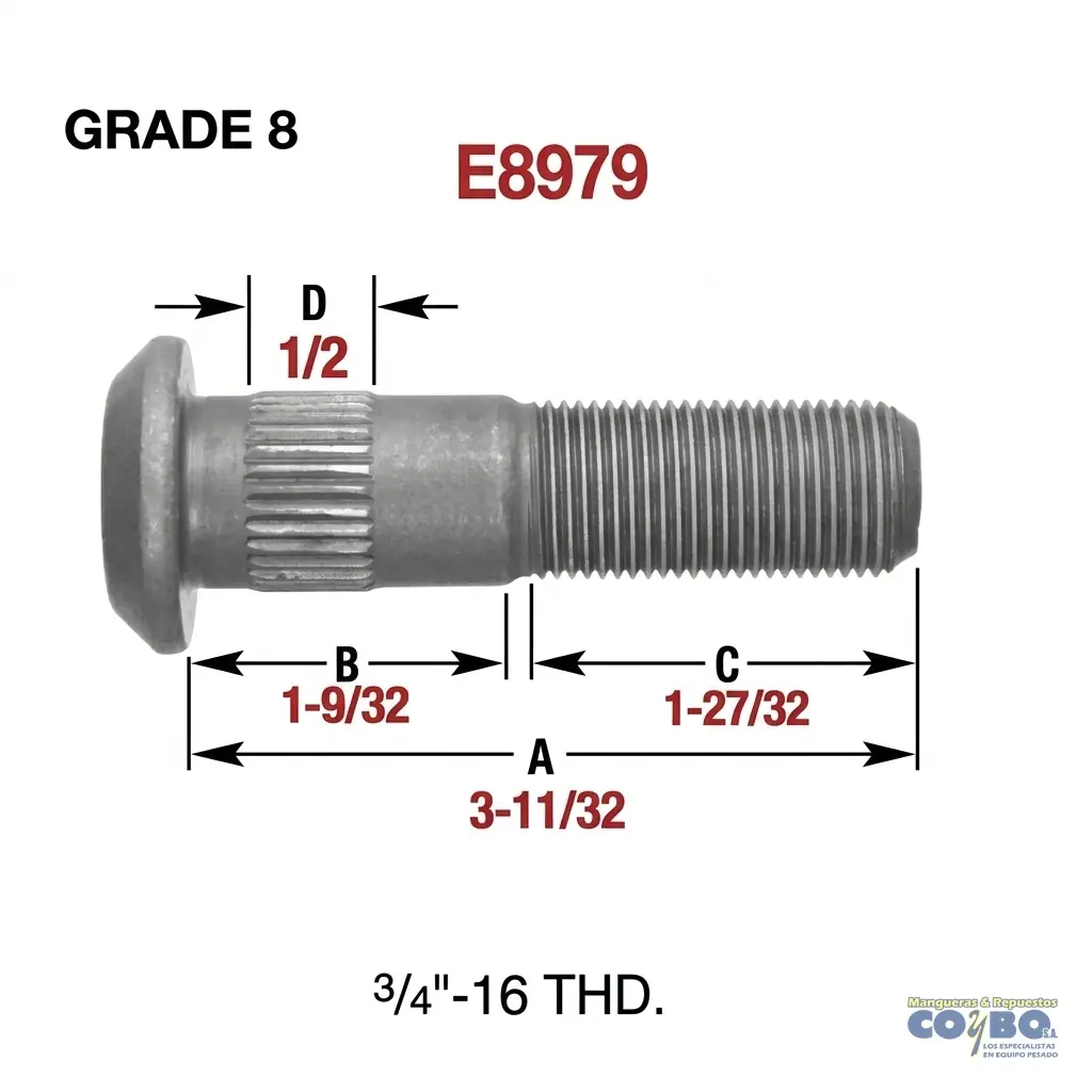 TACO RUEDA 3/4X3-11/32 LH ARO ALUMINIO - Imagen 1
