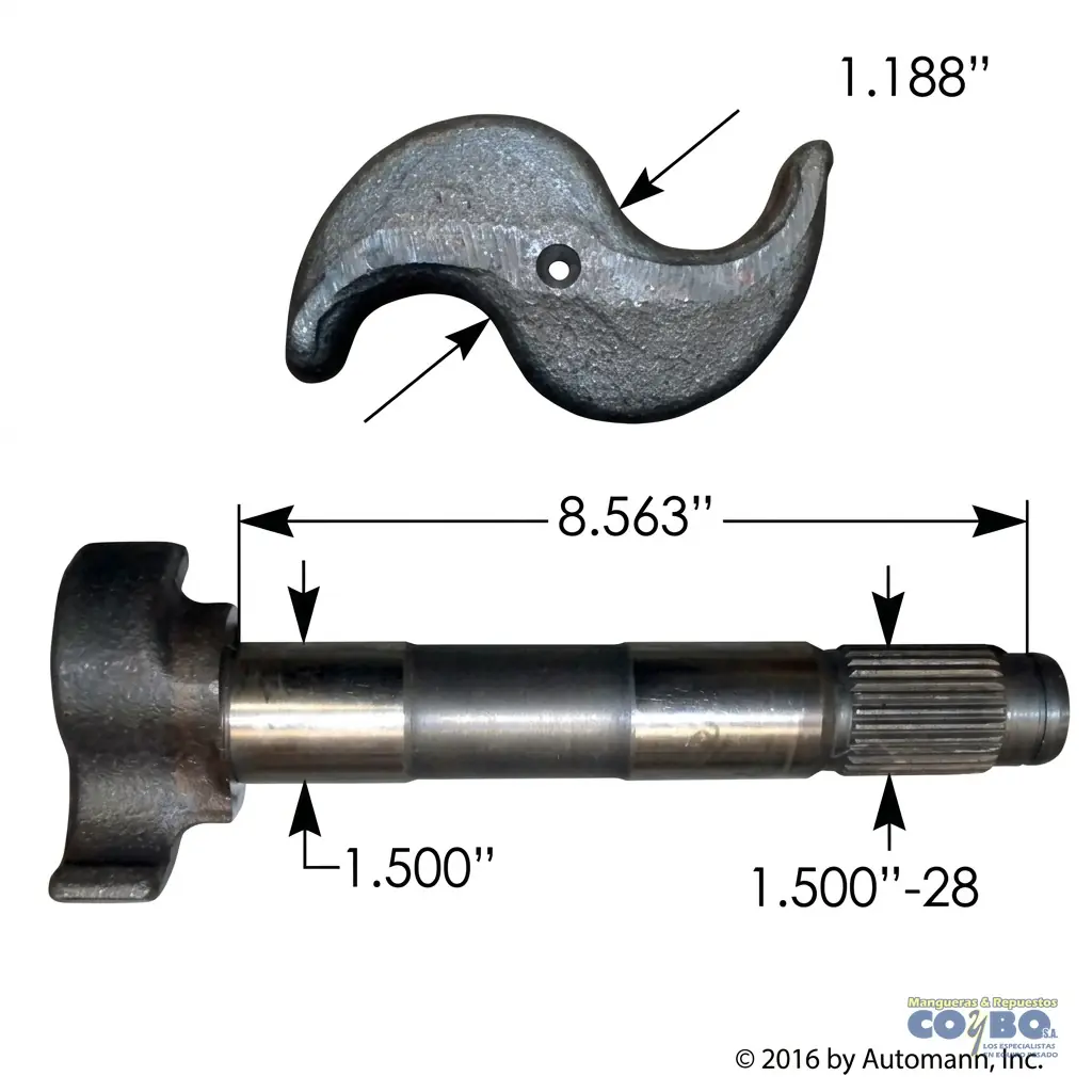 EJE FRENO 11/2X89/16 -28 C427L WA05-5039 - Miniatura 3
