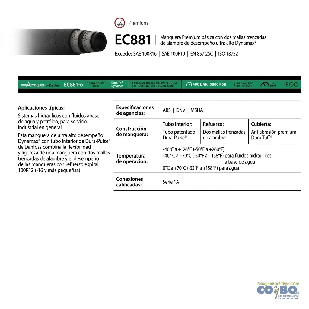 MANG 3/4 HID EXCEDE R16/R19 4785 PSI - Imagen 1
