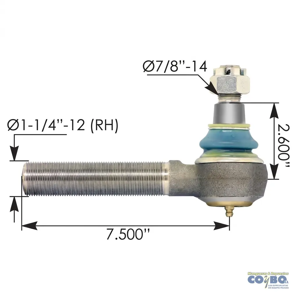 ROTULA DIR. 1.250-12L * 7.37 * 7/8 ES209 - Imagen 1