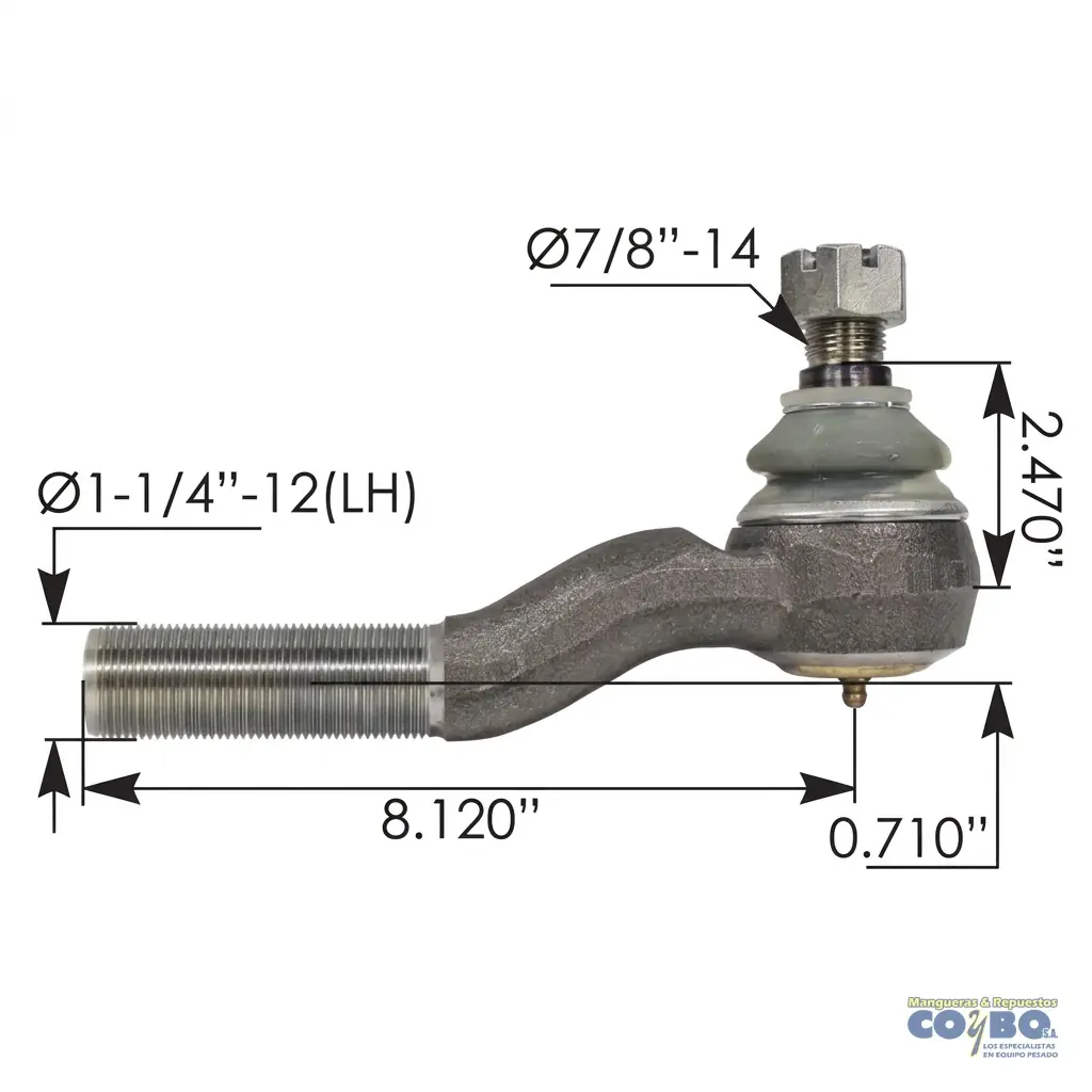 ROTULA DIR. 1.250-12L * 8.12 * 7/8 P9909 - Imagen 1