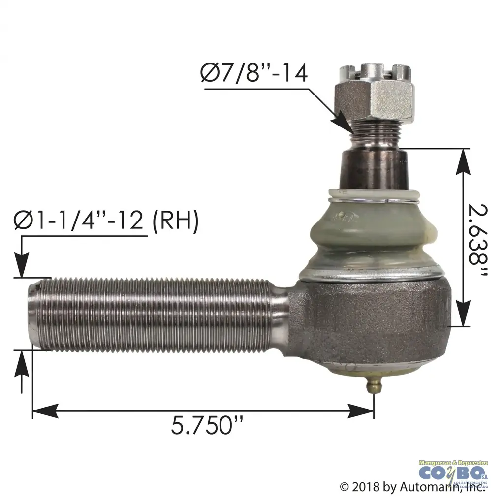 ROTULA DIR. 1.250-12L * 5.75 * 7/8 P9950 - Imagen 1
