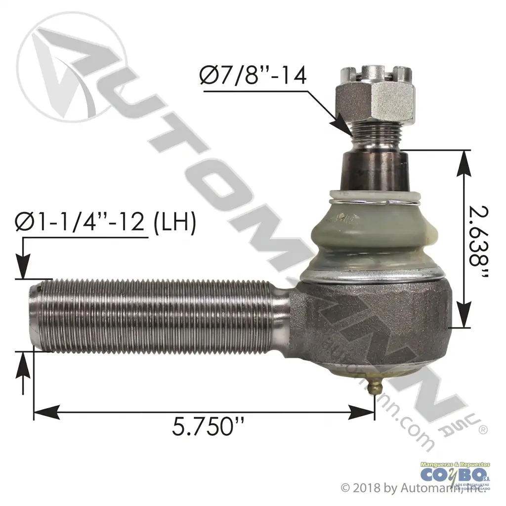 ROTULA DIR 1.250-12R * 5.75 * 7/8 P9990 - Imagen 1