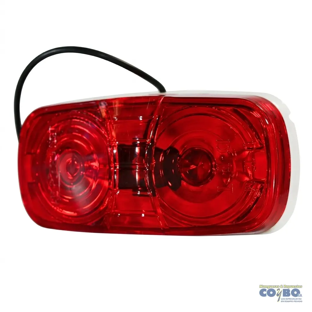 FAROL CARROCERIA ROJO C/BOMBILLO 12V - Imagen 1
