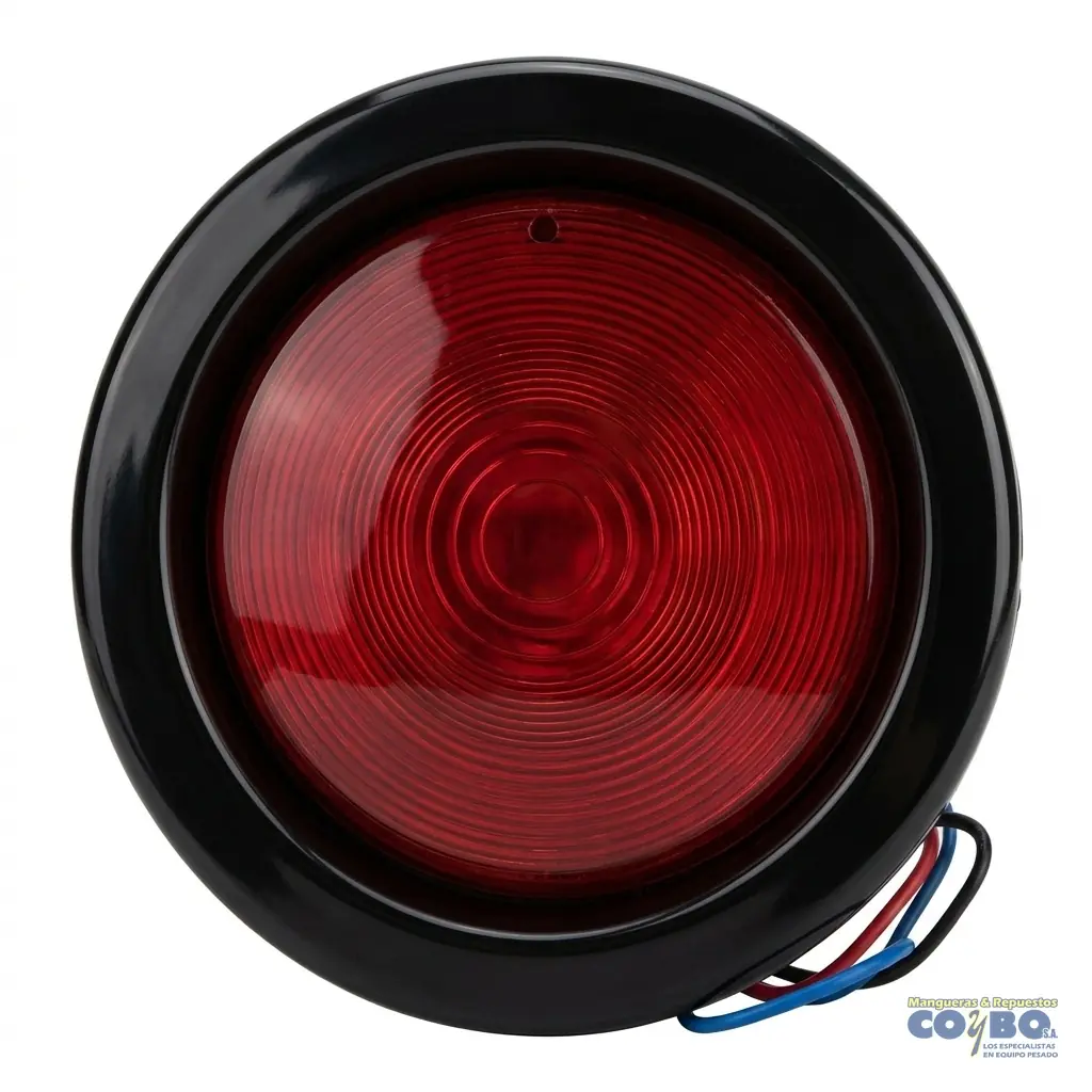 FAROL 4" ROJO C/BOMBILLO 12V - Miniatura 2