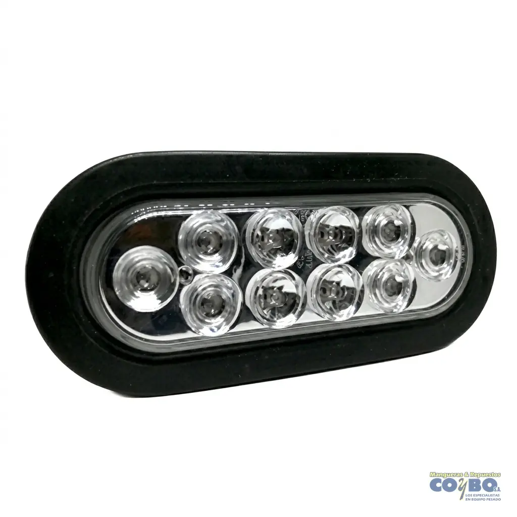 FAROL OVALADO BLANCO ROJO 10 LED - Imagen 1