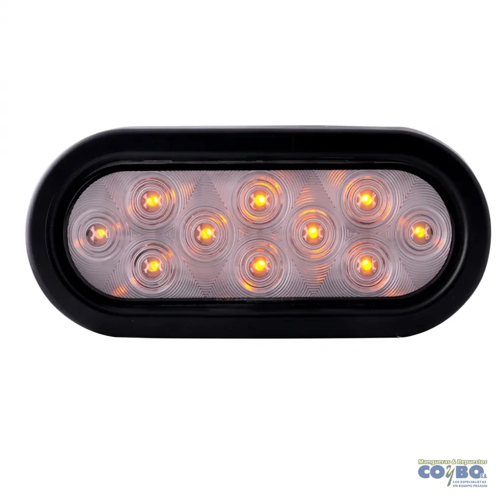 FAROL OVALADO BLANCO AMARILLA 10 LED 12 - Imagen 1