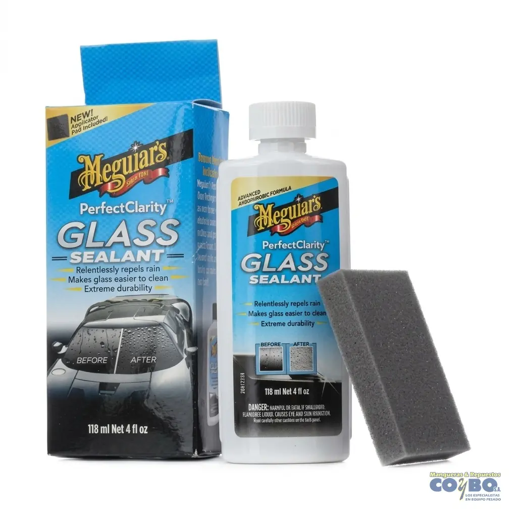 MEGUIARS LIMPIA VIDRIO LÍQUID C/ ESPONJA - Imagen 1