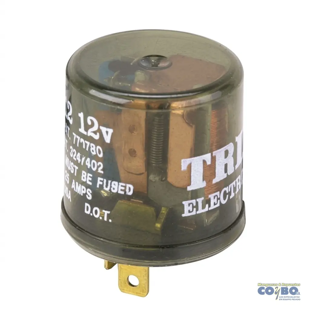 FLASHER 12V 2 PATILLAS REDONDO - Imagen 1