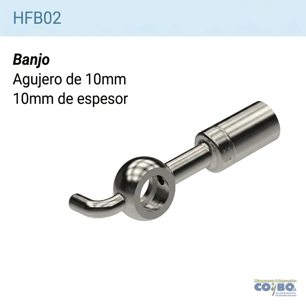 ACOPLE BANJO RECTO 10X10X18 - Imagen 1