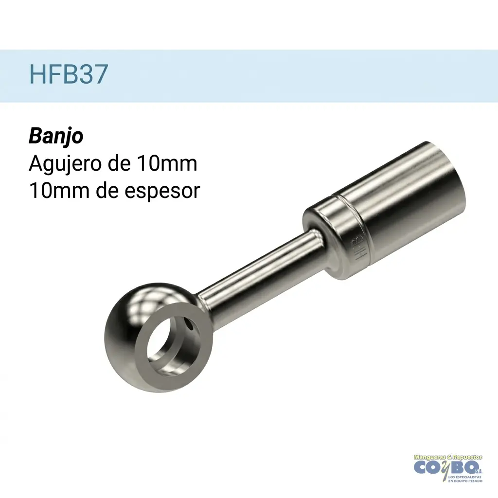 ACOPLE BANJO RECTO 10X10X18 - Imagen 1