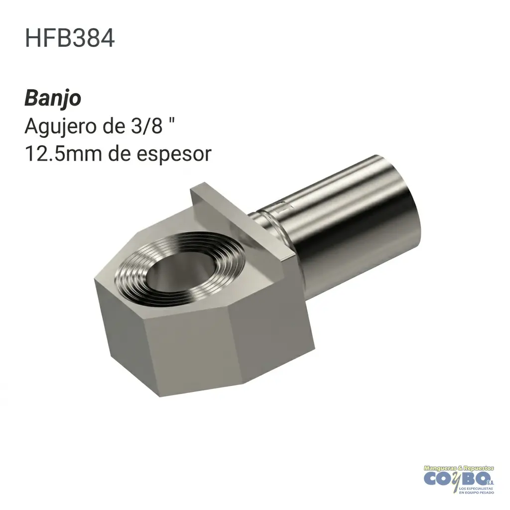 N/P ACOPLE BANJO 3/8 X 1/2" - Imagen 1