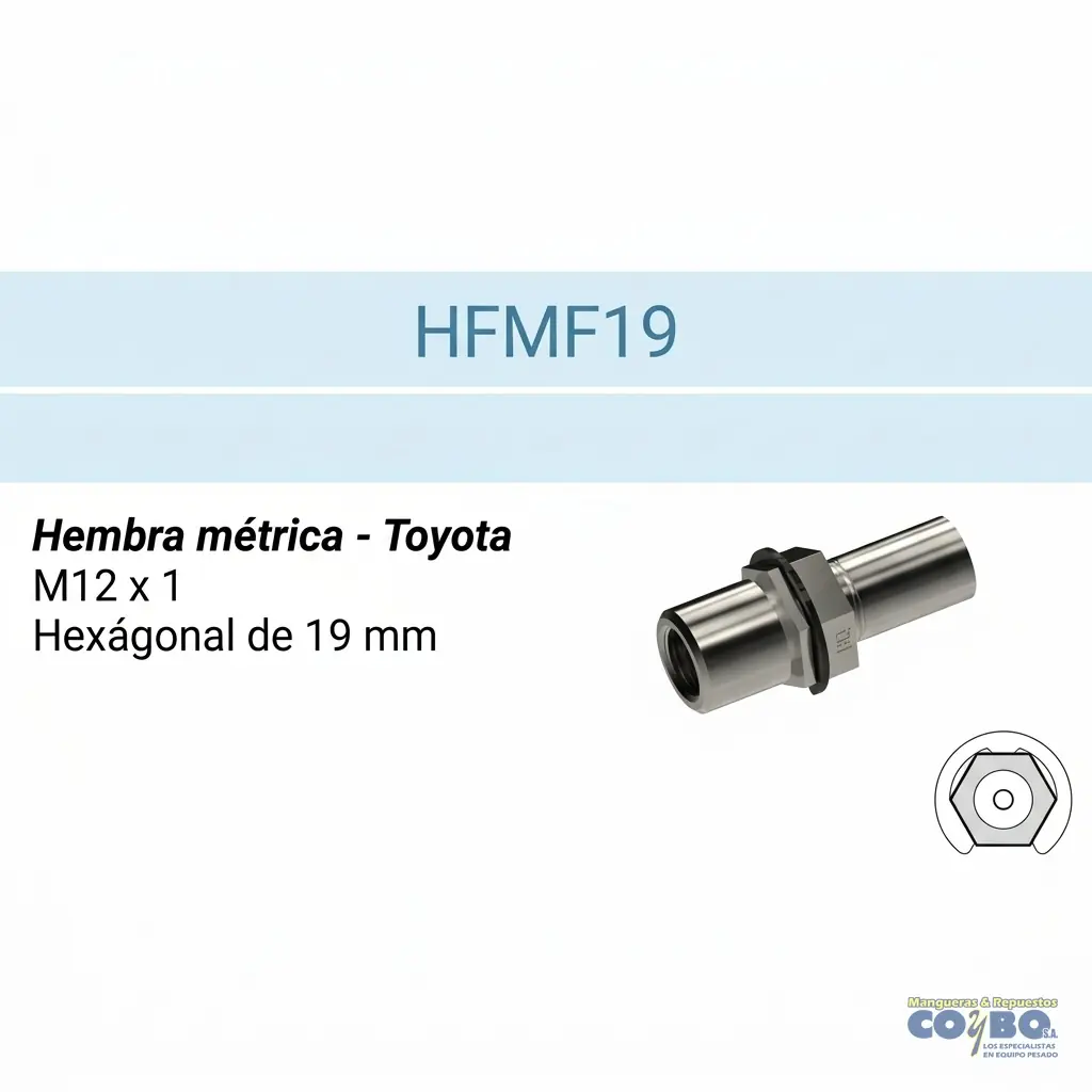 N/P ACOPLE INVERTIDO CON SEGURO M12X1 - Imagen 1