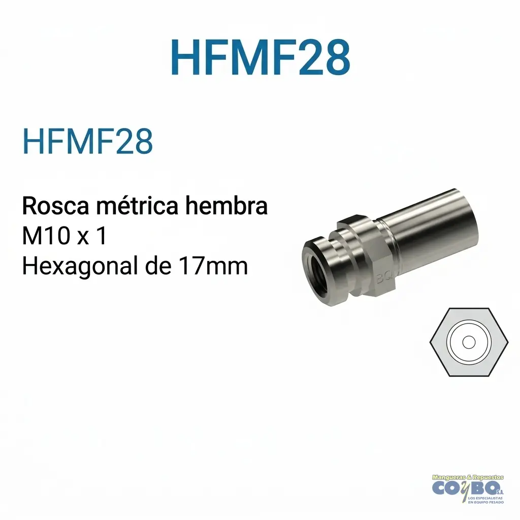 ACOPLE INVERTIDO M10X1 - Imagen 1