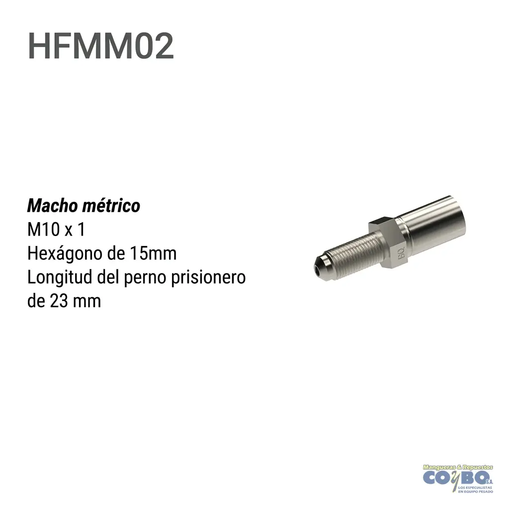ACOPLE MACHO M10X1 LARGO - Imagen 1
