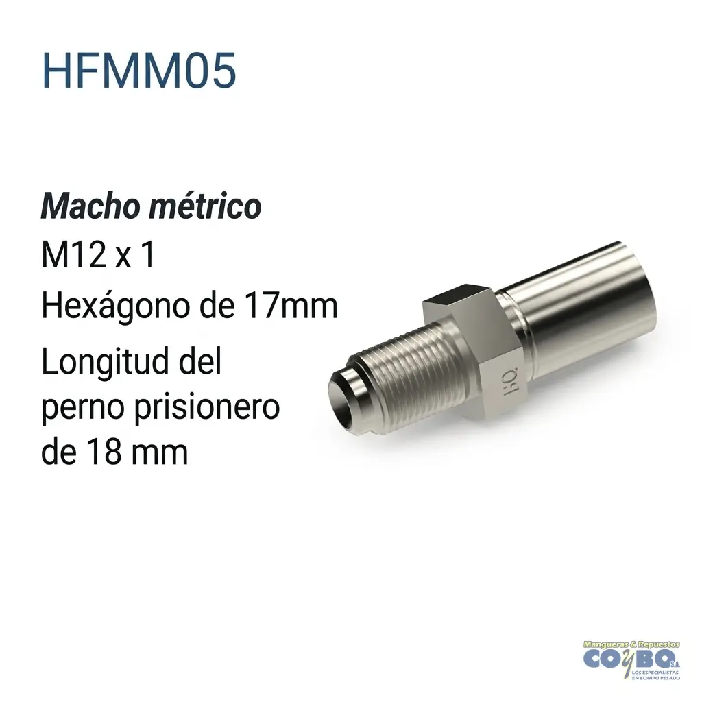 ACOPLE MACHO M12X1 - Imagen 1