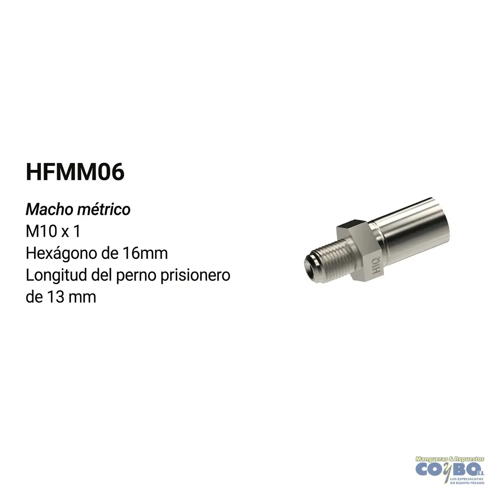 ACOPLE MACHO M10X1 CORTO - Imagen 1