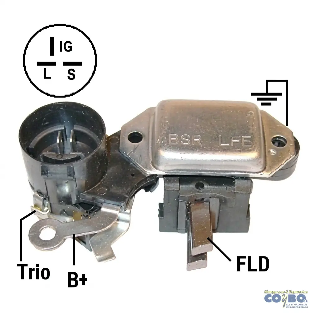 REGULADOR INTERNO NKR 12V C/PORTACARBON - Imagen 1